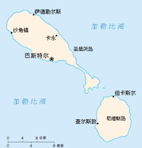 圣基茨和尼维斯城市示意图